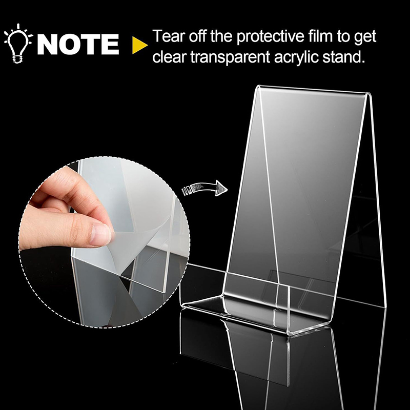 Clear Acrylic Book Stand Holder - 1Pc 透明アクリルディスプレイスタンドコミックブックフレームディスプレイホルダーラップトップスタンドマガジンディスプレイスタンド