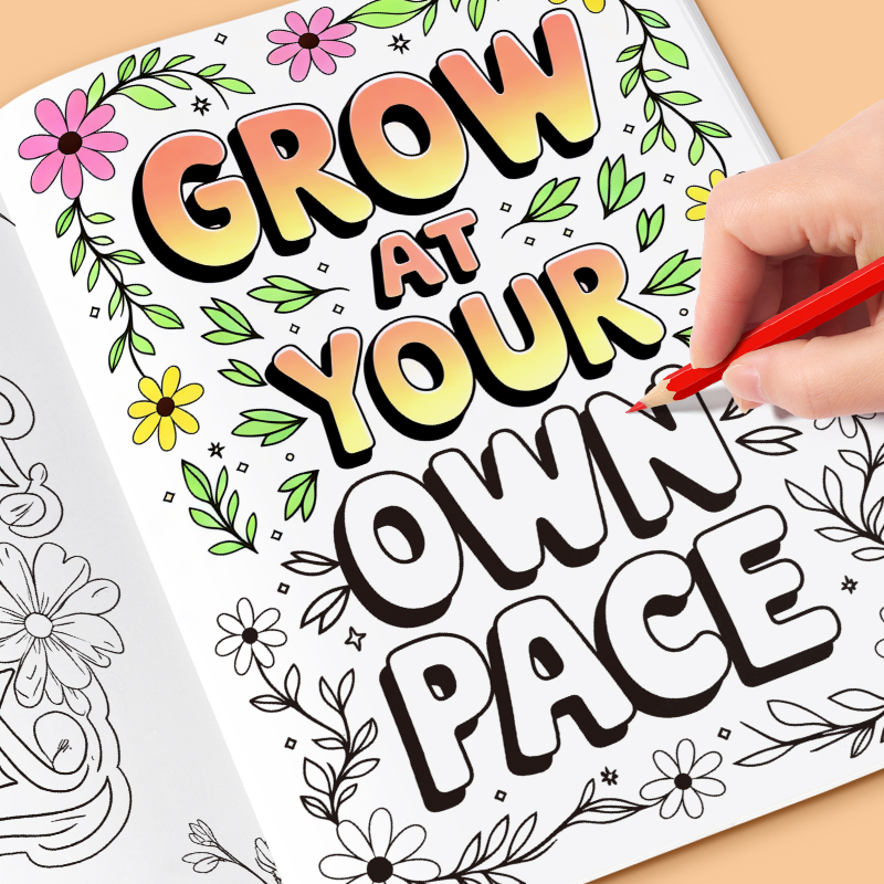 Adult Coloring Book Stress Relief - 32ページの大人向けメンタルヘルス塗り絵ブック 幸せの小さな瞬間 ストレス解消 不安症治療ギフト