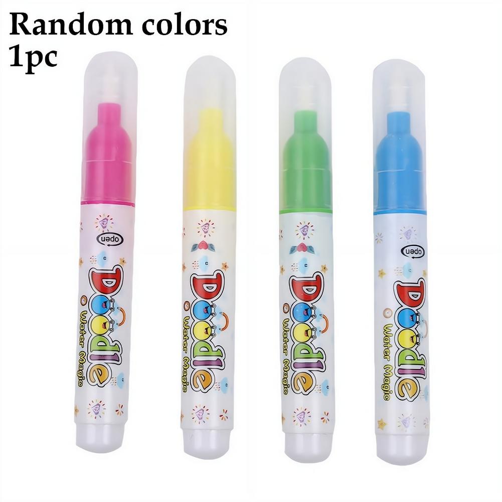 Reusable Water Magic Coloring Book - 1/4 個再利用可能なマジックウォーターペン、水描画ブック用、汚れのない描画と着色用詰め替え可能な水ペンマジックウォーターペイントブラシ