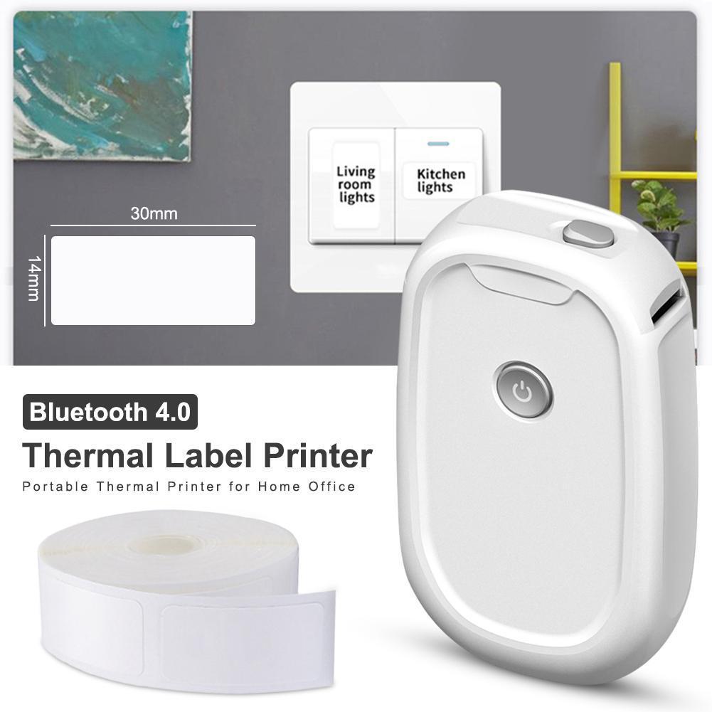 Mini Pocket Thermal Printer Paper Roll - ミニワイヤレスポータブルラベル製造機,ポケットプリンター,サーマルラベル,Bluetooth価格,ステッカーマシン