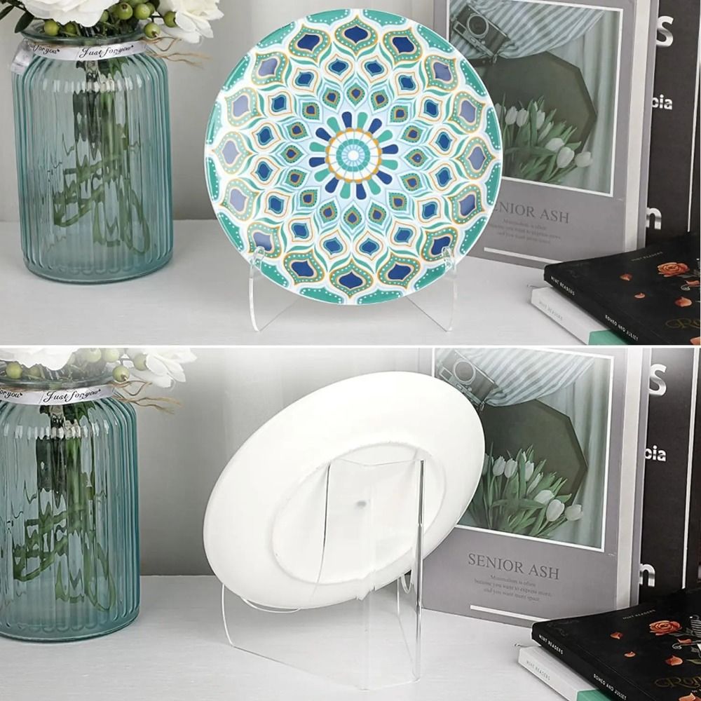 Clear Acrylic Book Stand Holder - タブレットホルダー アクリル製フラットプレートスタンド クリアバックディスプレイ イーゼルスタンド 60度角度 多目的ブックスタンド