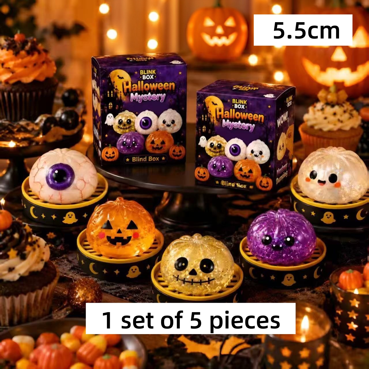 Music - 5.5cm ハロウィンゴーストピンチミュージックパーティー クリエイティブな新作ストレス解消おもちゃ プレゼントボックスセットギフト