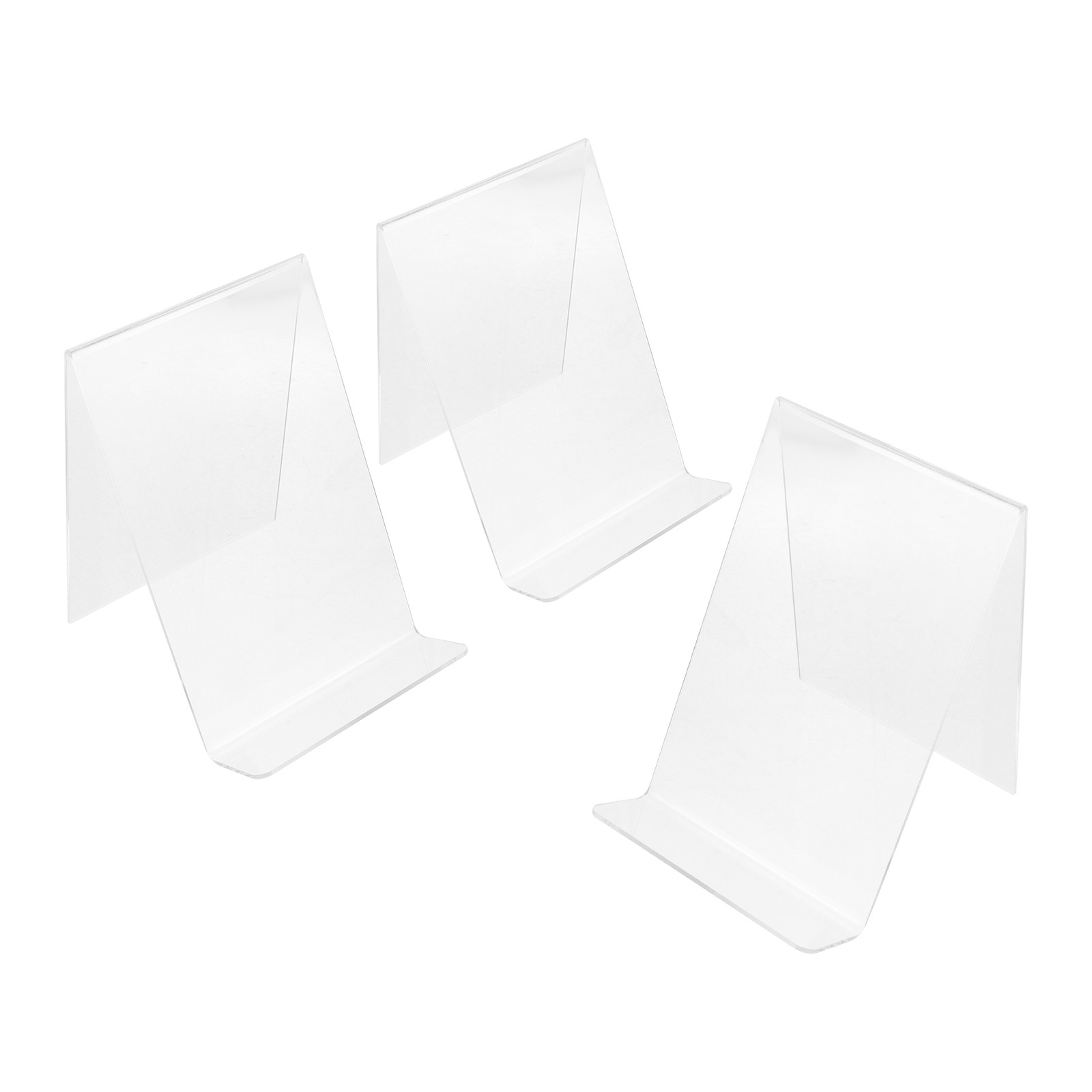 Clear Acrylic Book Stand Holder - 3個セット 透明アクリル製ブックスタンドホルダー イーゼルディスプレイ 本、漫画、写真、雑誌、料理本用 デスクトップオーガナイザー