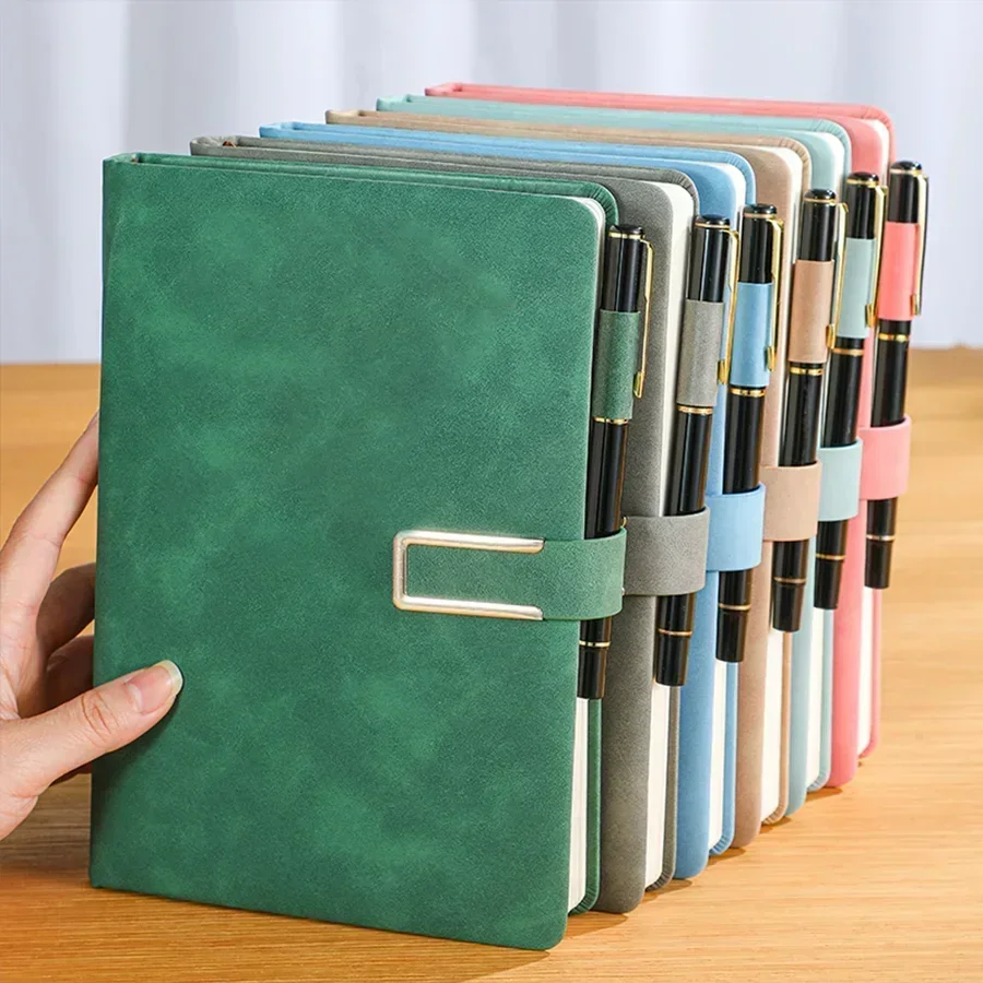 Vintage Leather Journal Notebook - 1 個入りソフトカバーヴィンテージ A5 レザーノートブック – ビジネス会議や大学生活ジャーナルに最適な仲間です。